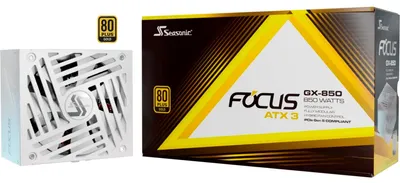 Produktbild von Seasonic Focus GX-850, 850 W, 100 - 240 V, 50/60 Hz, 11 - 5.5 A, 11 A, 5,5 A
