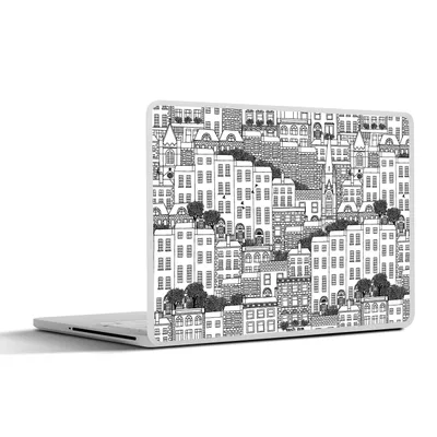 Produktbild von MuchoWow® Laptop Aufkleber Sticker Cover Dublin - Skyline - Muster 31x22.5 cm - Laptop-Deko