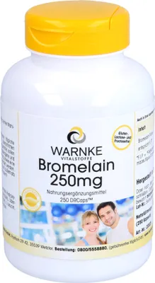 Zdjęcie produktu dla Bromelaina 250 mg w kapsułkach powlekanych dojelitowo 250 kapsułek