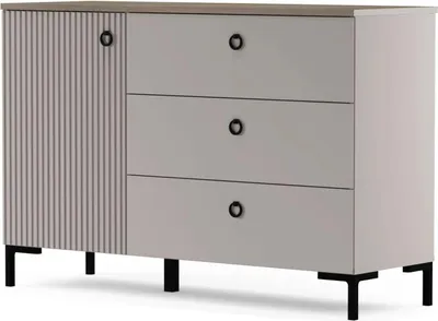 Produktbild von trendteam Wohnen Lucrezia Sideboard Kaschmir/Silverjack Oak, B/H/T ca. 120/81/41 cm