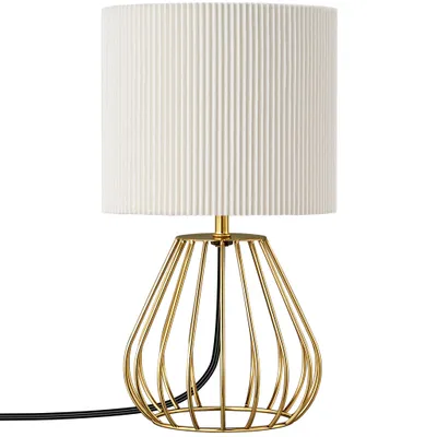 Produktbild von EDISHINE Tischlampe mit Kabelschalter, Nachttischlampe aus Metall, Deko Tischleuchte für Wohnzimmer