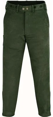 Produktbild von Lange Jagdhose Jagd Trachten Lederhose Jägerhose wanderhose Nubukleder, Größe:54/XL, Farbe:Dunkelgrün