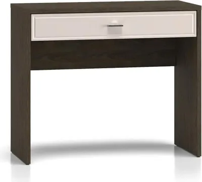 A studio shot of a modern console table with a single drawer.