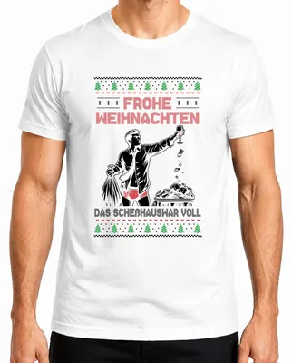 Obrázok produktu pre Veselý vianočný sarkazmus - Škaredý vianočný sveter Pánske tričko, biele, 3XL