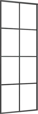 Obrázok produktu pre Posuvné dvere čierne 76x205 cm ESG sklo a hliník