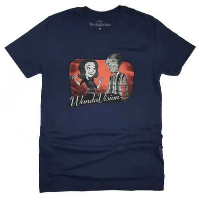 Produktbild von Marvel Comics - WandaVision Red Logo Cartoon Uni Medium T-Shirt - Blau