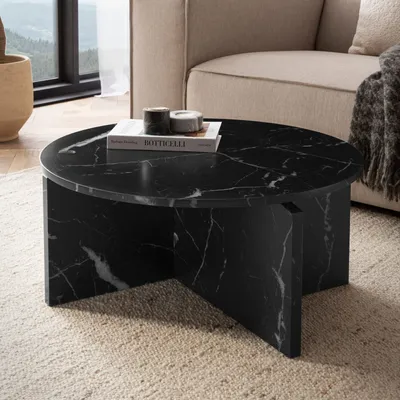 Produktbild von Couchtisch FineBuy 70 cm Wohnzimmertisch Sofatisch Rund Groß Kaffeetisch Modern