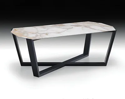 Immagine prodotto di Moderno tavolino bianco Elegante soggiorno Tavolini in marmo Struttura