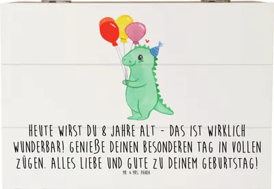 Produktbild von Mr. & Mrs. Panda Kiste 8. Geburtstag Feier 22 x 15 cm - Weiß - Geschenk, Happy Birthday, Geburtstagsparty, geschenkkiste, fotobox, Geburtstagssprüche, Geburtstagsgeschenk