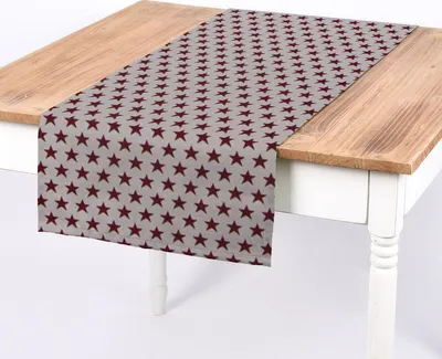 Produktbild von SCHÖNER LEBEN. Tischläufer Sterne beidseitig weiß rot 40x160cm