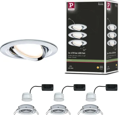 Produktbild von Paulmann LED Einbauleuchte Nova 3er-Set schwenkbar