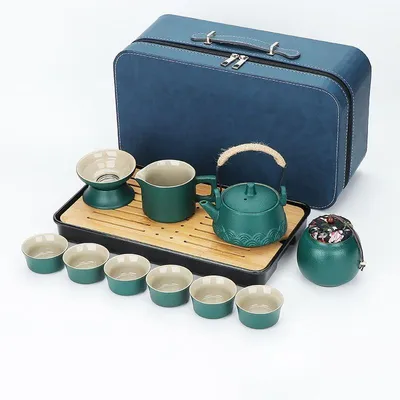 Productafbeelding van 12-delige Japanse theeset met draagtas