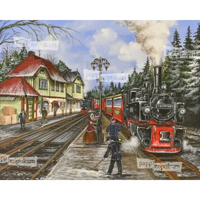 Produktbild von Adventskalender Harzer Schmalspurbahn Papier, 38x27cm, Sachsen