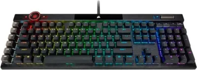 Produktbild von Corsair K100 RGB, Kabelgebunden, USB, Mechanischer Switch, QWERTY, RGB-LED, Schwarz