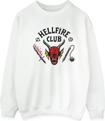 Produktbild von Netflix - "Stranger Things Hellfire Club" Sweatshirt für Herren BI45089 (L) (Weiß)