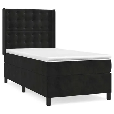 Productafbeelding van vidaXL Boxspringbed met matras, zwart, 90x190 cm, fluweel