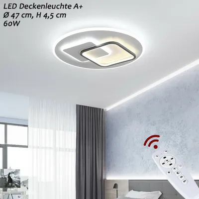 Produktbild von NEU Euroton 9643-YX Ø 47 cm, 4,5 cm LED Deckenleuchte mit Fernbedienung Lichtfarbe/Helligkeit einsetllbar