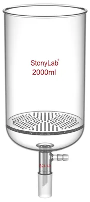 Buchnertrichter, Borosilikatglas, 2000 ml, 9 mm Schlauchanschluss, 24/40 Schliff