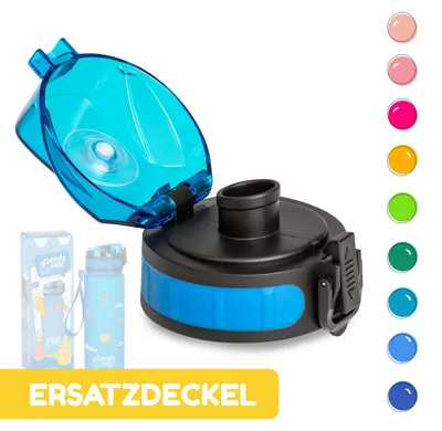 Produktbild von Schmatzfatz Trinkflasche Ersatzdeckel, Sport-Trinkflasche Deckel, Auslaufsicherer Deckel Ersatz für Trinkflasche, BPA-Freier Trinkflaschen Deckel, Schmatzfatz Ersatzteile, Verschluss in Blau