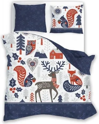 Produktbild von Faro Bettbezug Rendieren 140 x 200 cm - 70 x 90 cm (Blau)