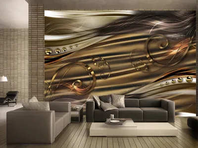 Produktbild von Vlies Fototapete 350x256 cm Tapeten Wandtapete XXL Abstrakt gold a-A-0084-a-b