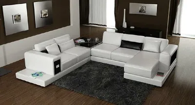 Productafbeelding van Hoekbank, hoeksofa, bank, zithoek, gestoffeerde bank, lederen set, chaise longue, ligbank