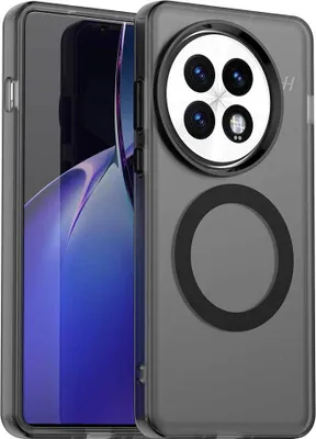 Immagine prodotto di Custodia magnetica per OnePlus 13, sottile custodia traslucida opaca antiurto nera