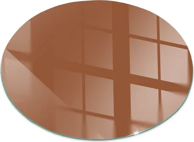 Obrázek produktu pro Skleněná podlahová deska pro Fi 80 cm - Skleněná krbová deska - Skleněná krbová deska - Ochranné sklo - Ochranná deska proti jiskrám - Skleněná podlahová deska proti ohni - Tepelná ochrana - Ochrana podlahy ze skla - Barva hnědá