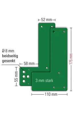 Produktbild von GfS Montageplatte 901 - / 991 470 Montage an Glastüren - 901 470