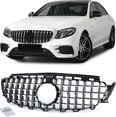 Produktbild von Sport Kühlergrill Schwarz Glanz Chrom für Mercedes E Klasse W213 S213 16-21