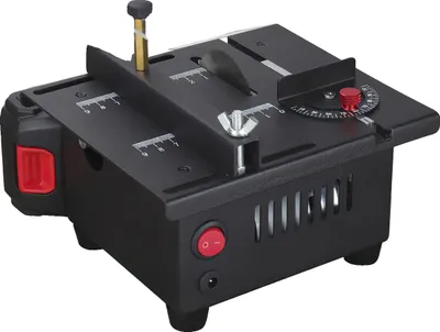 Immagine prodotto di Sega circolare da banco, design compatto, funzionamento efficiente a batteria, con 1 batteria