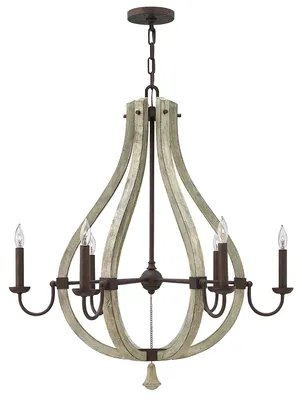 Obrázok produktu pre Luster, závesné svietidlo, drevo oceľ, D 76,2 cm