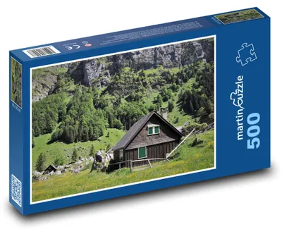 Obrázek produktu pro Puzzle 500 Horská chata v údolí - martinpuzzle