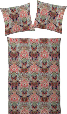 Produktbild von Mako Satin Bettwäsche 135x200 Bettwäsche Ornamente Muster Bettbezug 135 x 200 aus 100% Baumwolle