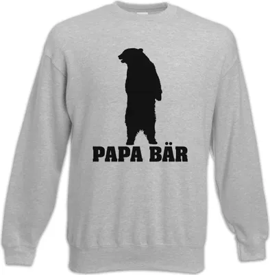 Produktbild von Urban Backwoods Papa Bär, Sweatshirt, Farbe: Hellgrau, Größe: 2XL