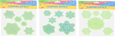 Obrázok produktu pre Nálepky svietiace v tme Gélové snehové vločky