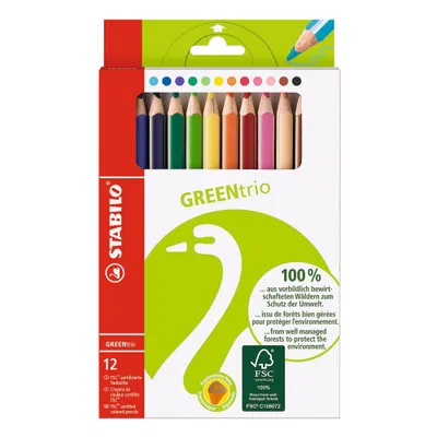 Produktbild von Stabilo Buntstifte Greentrio 12er Pack farbsortiert