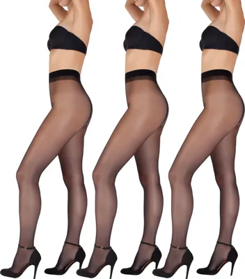 Produktbild von Giulia klassische Feinstrumpfhosen für Den Alltag Infinity 40 Den (3er Set) Schwarz L
