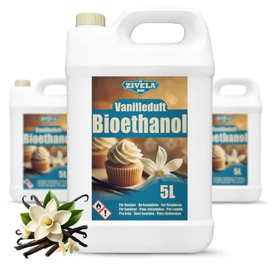 Productafbeelding van -ethanol 96,6%, 15 liter, met vanillegeur, geschikt voor kaminovens