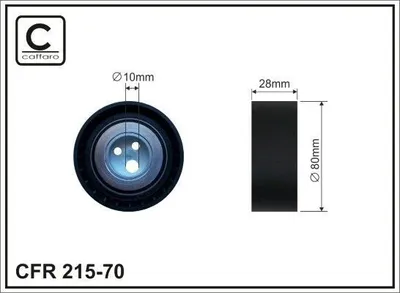 Produktbild von CAFFARO 215-70 Umlenkrolle Keilrippenriemen 80mm passend für MERCEDES-BENZ E-Klasse Limousine (W211) für FORD MONDEO IV (BA7) für ALFA ROMEO 156 (932)