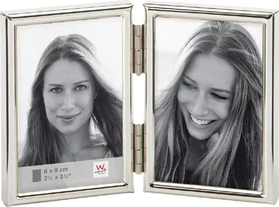 Immagine prodotto di Walther cornice doppia in metallo Chloe 2 foto 6x9 cm argento lucido