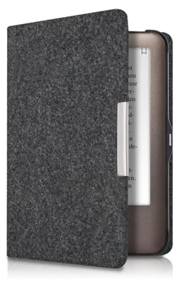 Produktbild von kwmobile 34343.19, Flip case, Grau, Tolino, Filz, Shine, Stoßfest, Kratzresistent, Schockresistent