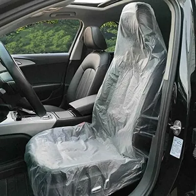 Produktbild von 100 Stück Einweg Sitzbezüge, transparenter Kunststoff Sitzbezug