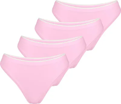 Produktbild von sloggi 4er Pack GO Sense Slip High leg Slip im modernen puristischen Design, Super weich und komfortabel, Mit kleinem Heatseal Markenschriftzug über dem Beinabschluss rosa S