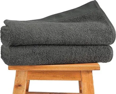 Productafbeelding van Famanu Handdoek 70 x 140 cm - Premium handdoek, 500 g/m² - 100% katoen, gecertificeerd volgens standaard (70 x 140 cm, antracietgrijs)