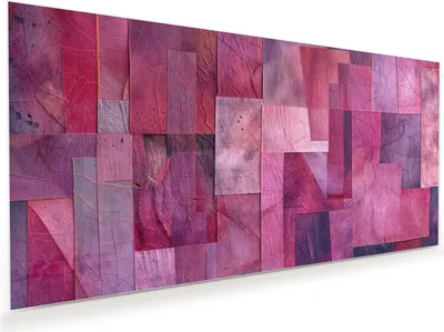 Produktbild von Glasbild 60x30cm in XXL für Wohnzimmer, Schlafzimmer Motiv Abstrakte Blaetter
