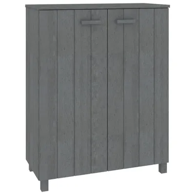 Obrázek produktu pro Botník HAMAR tmavě šedý 85 x 40 x 108 cm masivní borovice