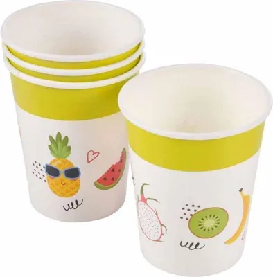 Image de Set de 6 gobelets en papier Happy fruits