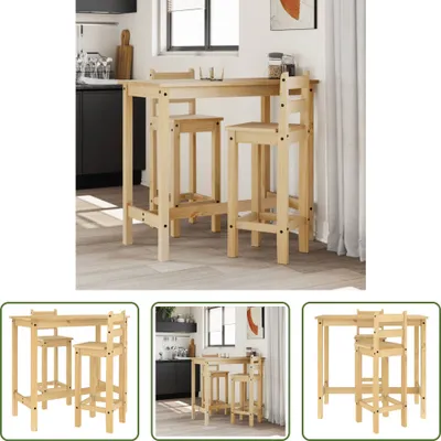 Obrázek produktu pro 3dílná barová souprava The Living Store Barový set z masivní borovice