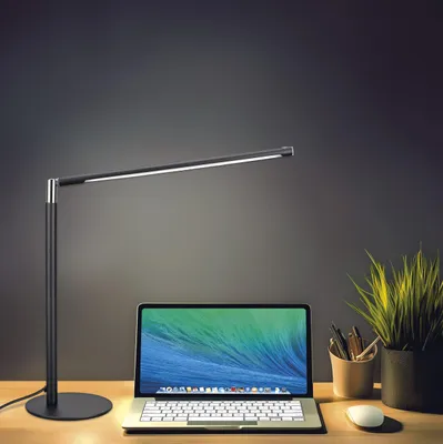 Produktbild von MeLiTec T186 LED-Schreibtischlampe – Dimmbar, 3 Lichtfarben, Memory-Funktion, moderne Schreibtischleuchte Farbe: Schwarz
